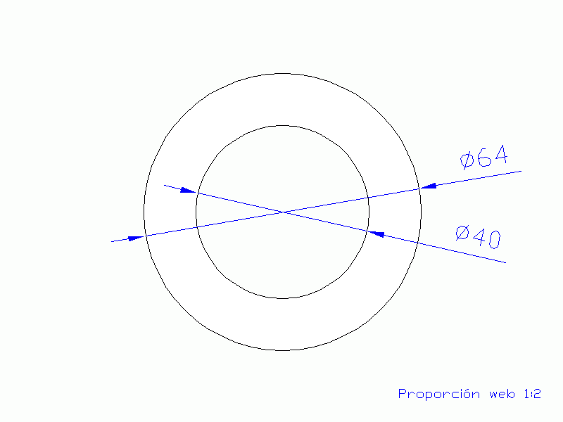 Perfil de Silicona TS406440 - formato tipo Tubo - forma de tubo