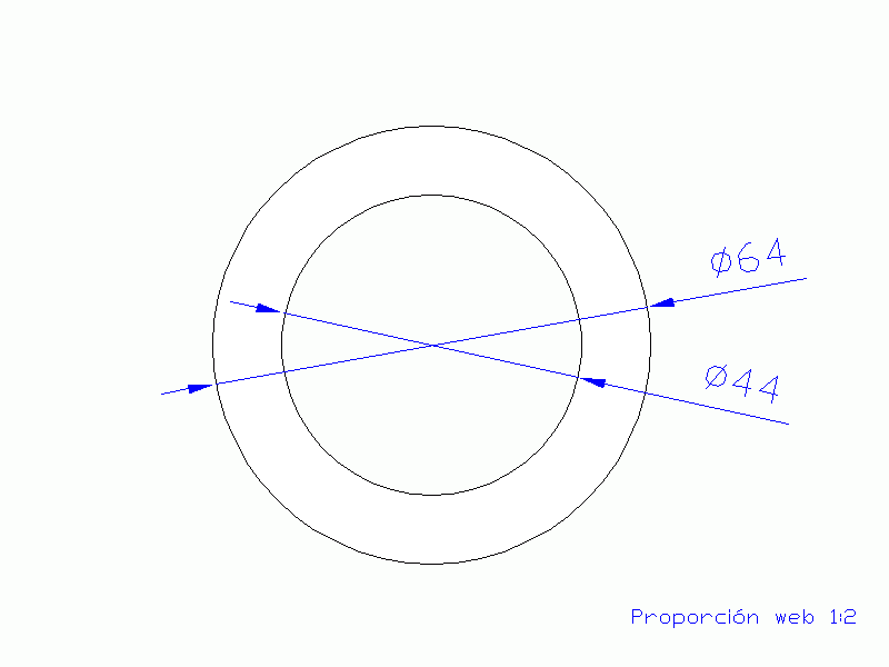 Perfil de Silicona TS406444 - formato tipo Tubo - forma de tubo