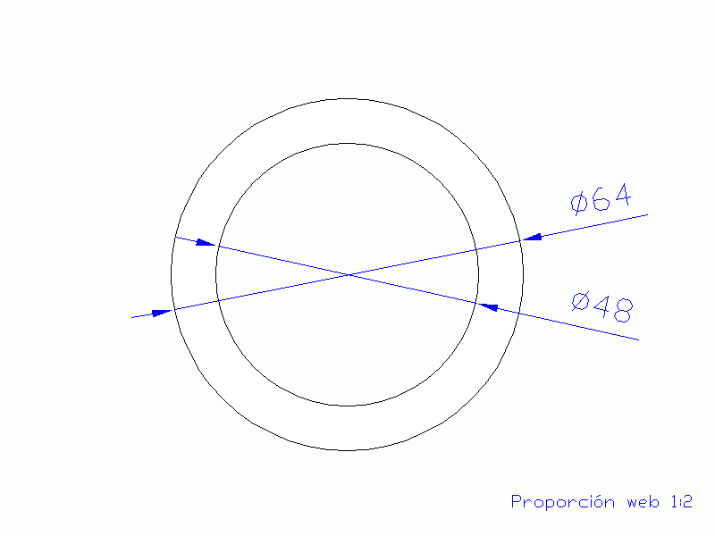 Perfil de Silicona TS406448 - formato tipo Tubo - forma de tubo