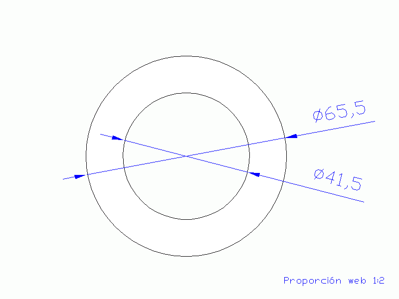 Perfil de Silicona TS4065,541,5 - formato tipo Tubo - forma de tubo