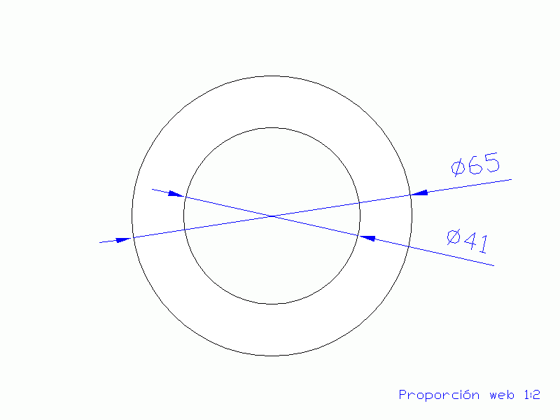 Perfil de Silicona TS406541 - formato tipo Tubo - forma de tubo