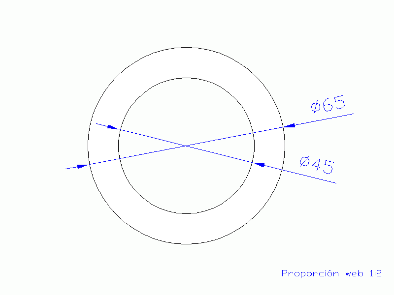 Perfil de Silicona TS406545 - formato tipo Tubo - forma de tubo