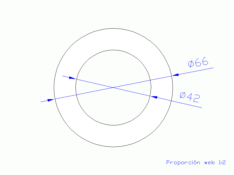 Perfil de Silicona TS406642 - formato tipo Tubo - forma de tubo