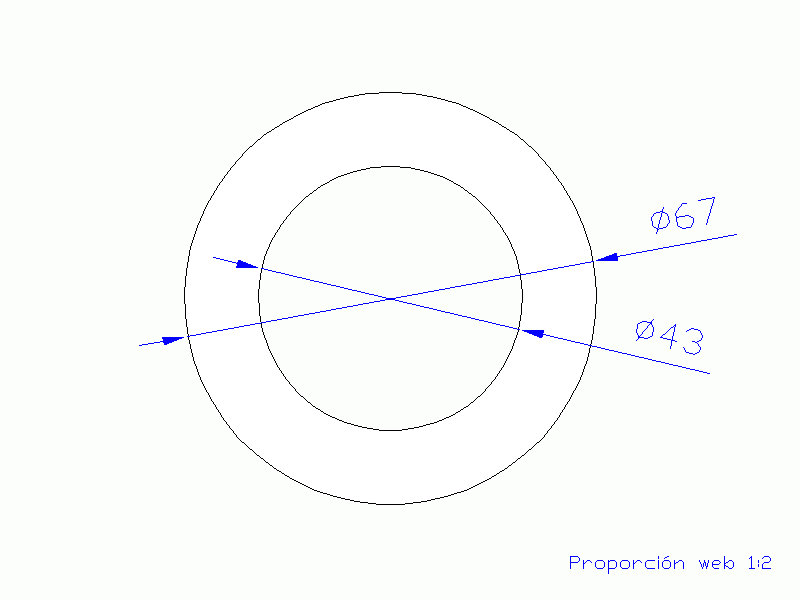 Perfil de Silicona TS406743 - formato tipo Tubo - forma de tubo