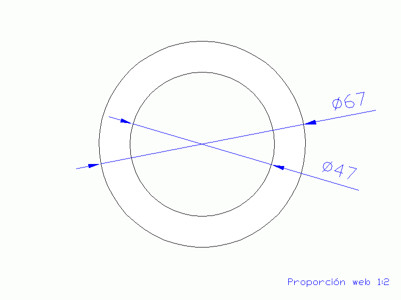 Perfil de Silicona TS406747 - formato tipo Tubo - forma de tubo