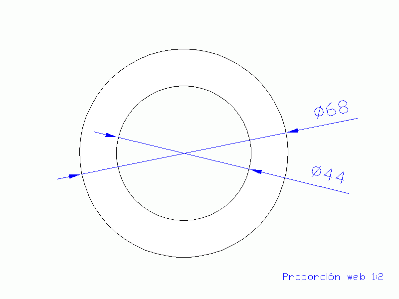 Perfil de Silicona TS406844 - formato tipo Tubo - forma de tubo