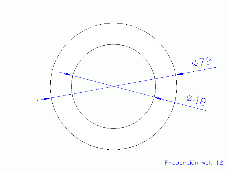 Perfil de Silicona TS407248 - formato tipo Tubo - forma de tubo