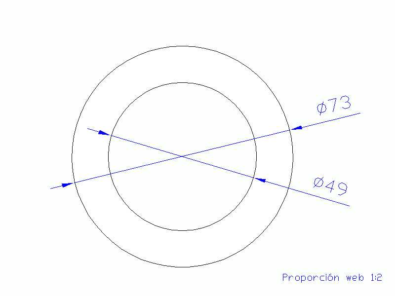 Perfil de Silicona TS407349 - formato tipo Tubo - forma de tubo