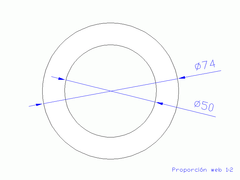 Perfil de Silicona TS407450 - formato tipo Tubo - forma de tubo