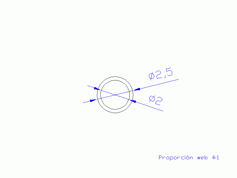 Perfil de Silicona TS5002,502 - formato tipo Tubo - forma de tubo