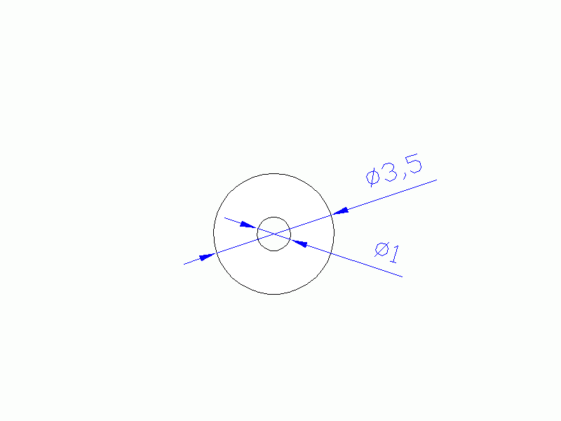 Perfil de Silicona TS5003,501 - formato tipo Tubo - forma de tubo