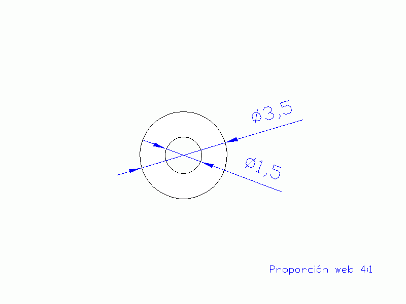 Perfil de Silicona TS5003,501,5 - formato tipo Tubo - forma de tubo