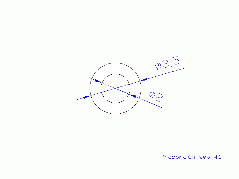 Perfil de Silicona TS5003,502 - formato tipo Tubo - forma de tubo