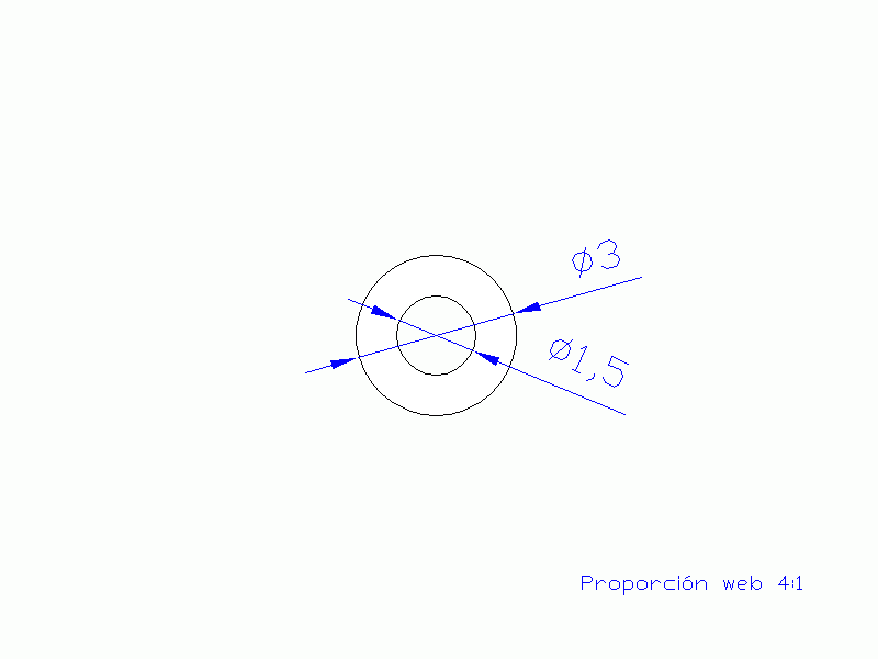 Perfil de Silicona TS500301,5 - formato tipo Tubo - forma de tubo