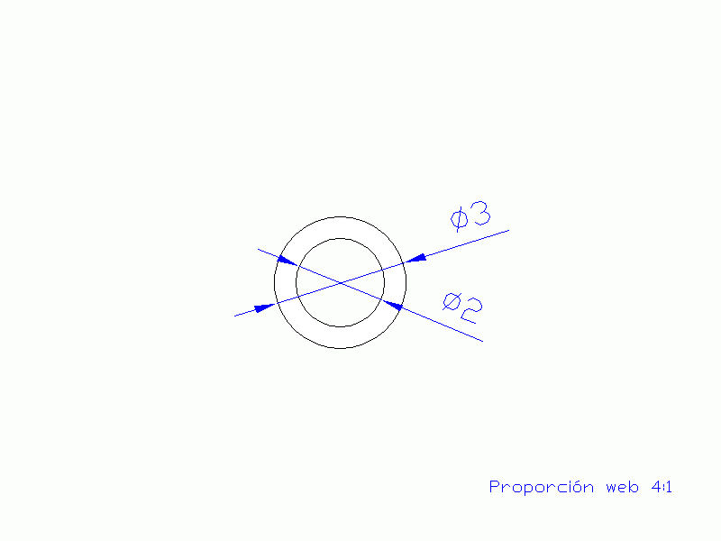 Perfil de Silicona TS500302 - formato tipo Tubo - forma de tubo