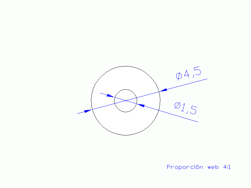 Perfil de Silicona TS5004,501,5 - formato tipo Tubo - forma de tubo