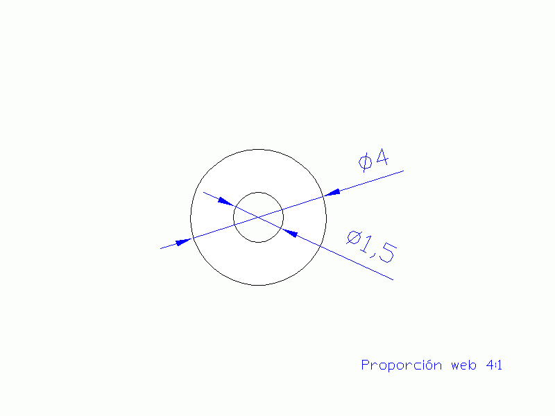 Perfil de Silicona TS500401,5 - formato tipo Tubo - forma de tubo