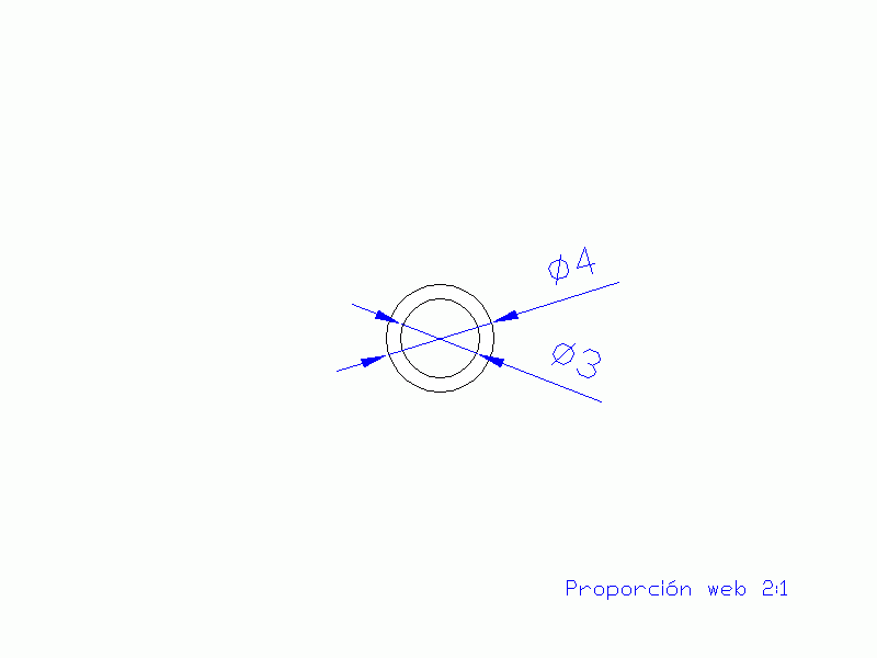 Perfil de Silicona TS500403 - formato tipo Tubo - forma de tubo