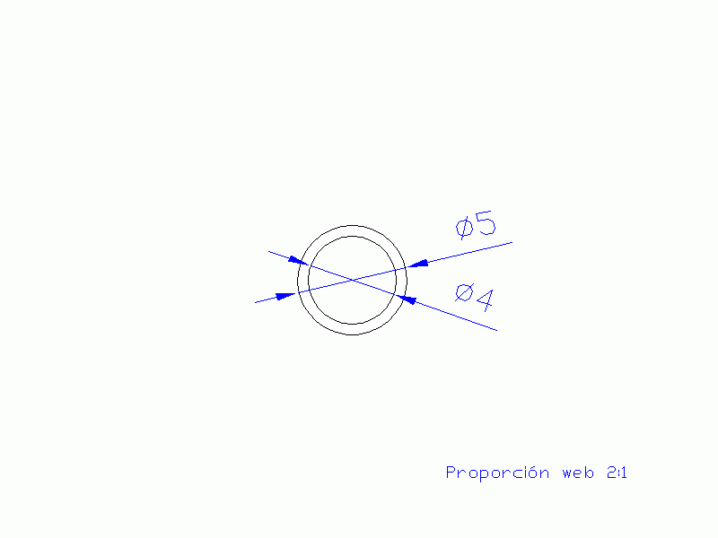 Perfil de Silicona TS500504 - formato tipo Tubo - forma de tubo