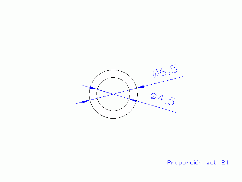 Perfil de Silicona TS5006,504,5 - formato tipo Tubo - forma de tubo