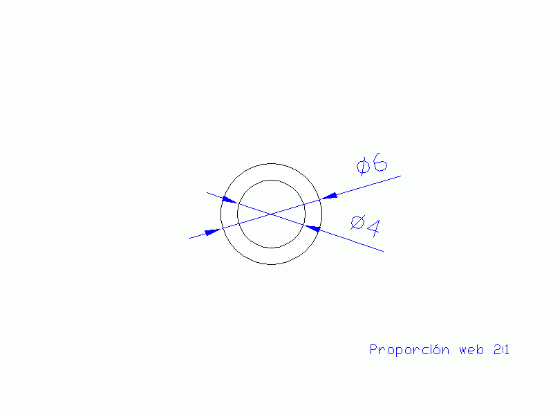 Perfil de Silicona TS500604 - formato tipo Tubo - forma de tubo