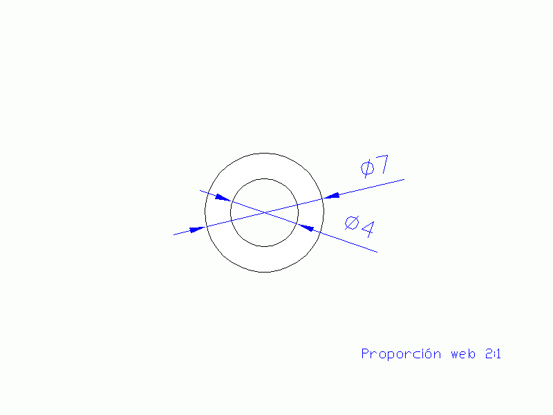 Perfil de Silicona TS500704 - formato tipo Tubo - forma de tubo