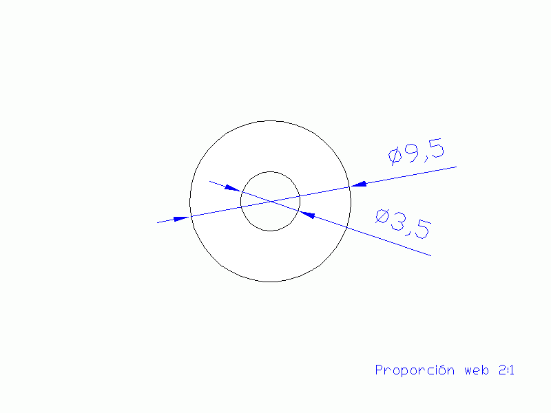 Perfil de Silicona TS5009,503,5 - formato tipo Tubo - forma de tubo