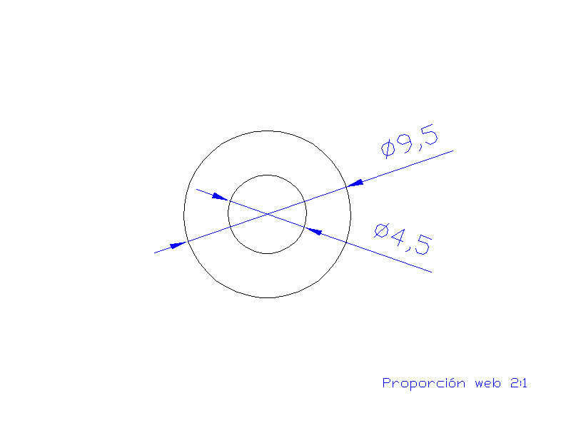 Perfil de Silicona TS5009,504,5 - formato tipo Tubo - forma de tubo