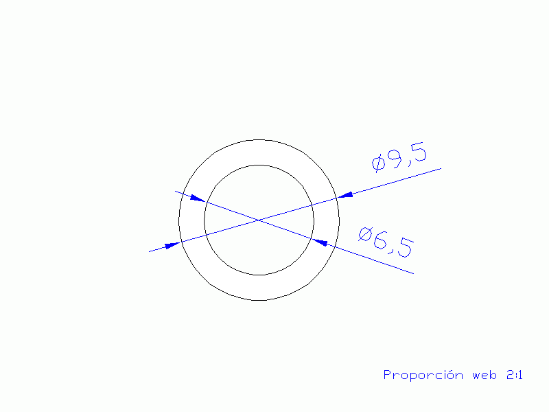 Perfil de Silicona TS5009,506,5 - formato tipo Tubo - forma de tubo