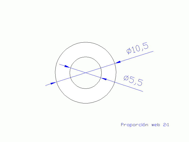 Perfil de Silicona TS5010,505,5 - formato tipo Tubo - forma de tubo