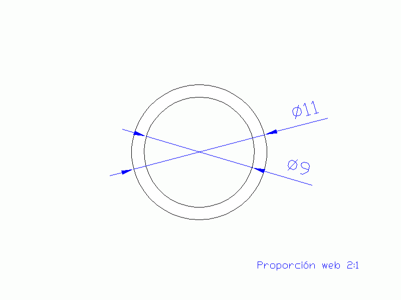 Perfil de Silicona TS501109 - formato tipo Tubo - forma de tubo