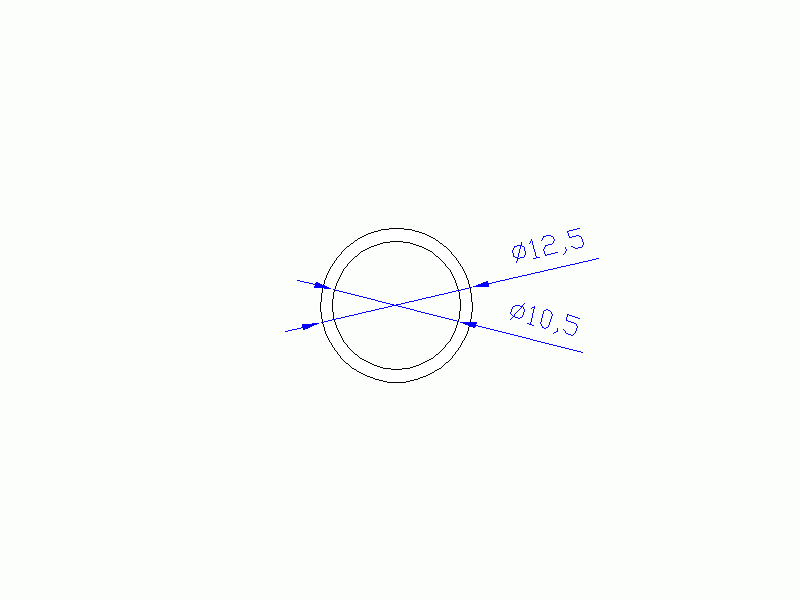 Perfil de Silicona TS5012,510,5 - formato tipo Tubo - forma de tubo