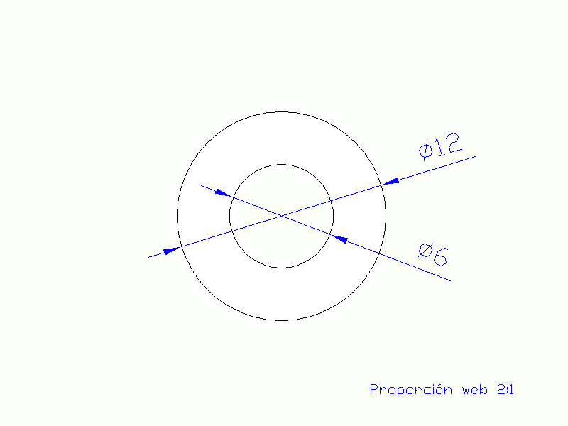 Perfil de Silicona TS501206 - formato tipo Tubo - forma de tubo