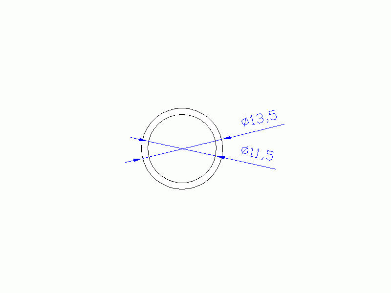 Perfil de Silicona TS5013,511,5 - formato tipo Tubo - forma de tubo