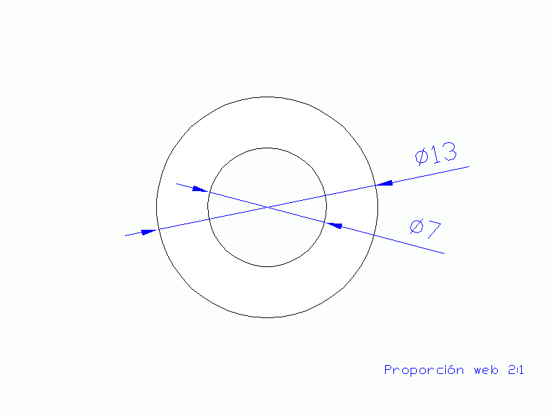 Perfil de Silicona TS501307 - formato tipo Tubo - forma de tubo