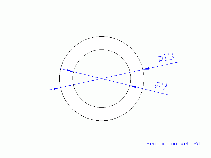 Perfil de Silicona TS501309 - formato tipo Tubo - forma de tubo