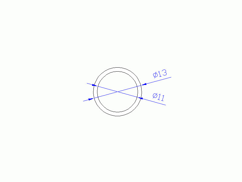 Perfil de Silicona TS501311 - formato tipo Tubo - forma de tubo