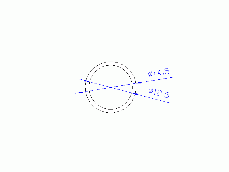 Perfil de Silicona TS5014,512,5 - formato tipo Tubo - forma de tubo