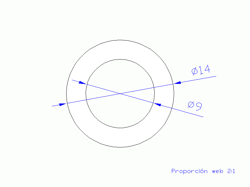 Perfil de Silicona TS501409 - formato tipo Tubo - forma de tubo