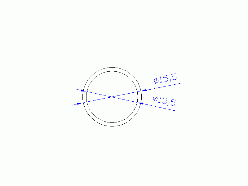 Perfil de Silicona TS5015,513,5 - formato tipo Tubo - forma de tubo