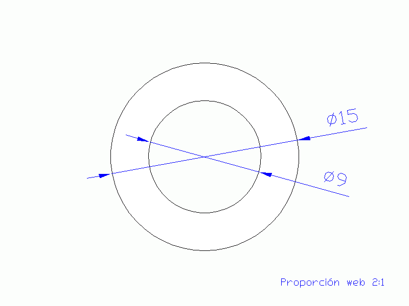 Perfil de Silicona TS501509 - formato tipo Tubo - forma de tubo