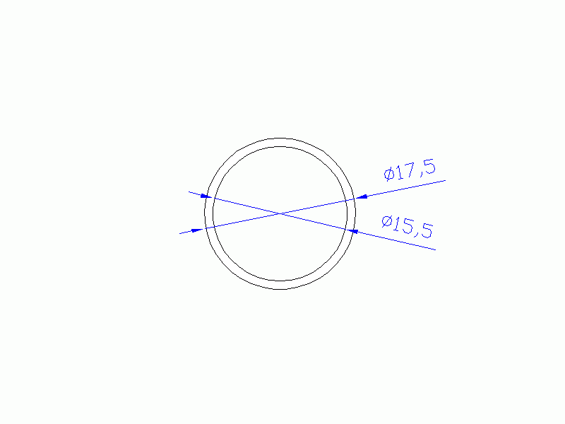 Perfil de Silicona TS5017,515,5 - formato tipo Tubo - forma de tubo