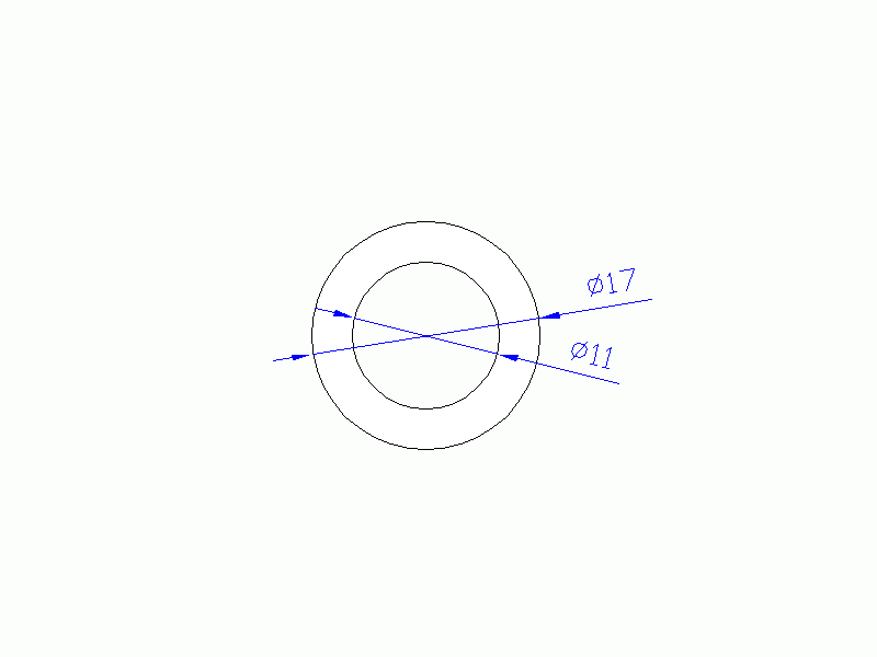 Perfil de Silicona TS501711 - formato tipo Tubo - forma de tubo