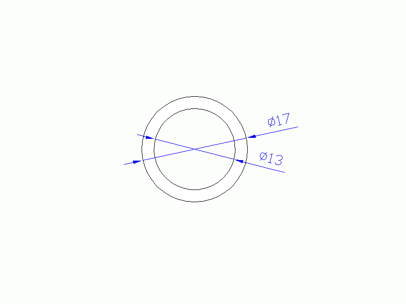 Perfil de Silicona TS501713 - formato tipo Tubo - forma de tubo