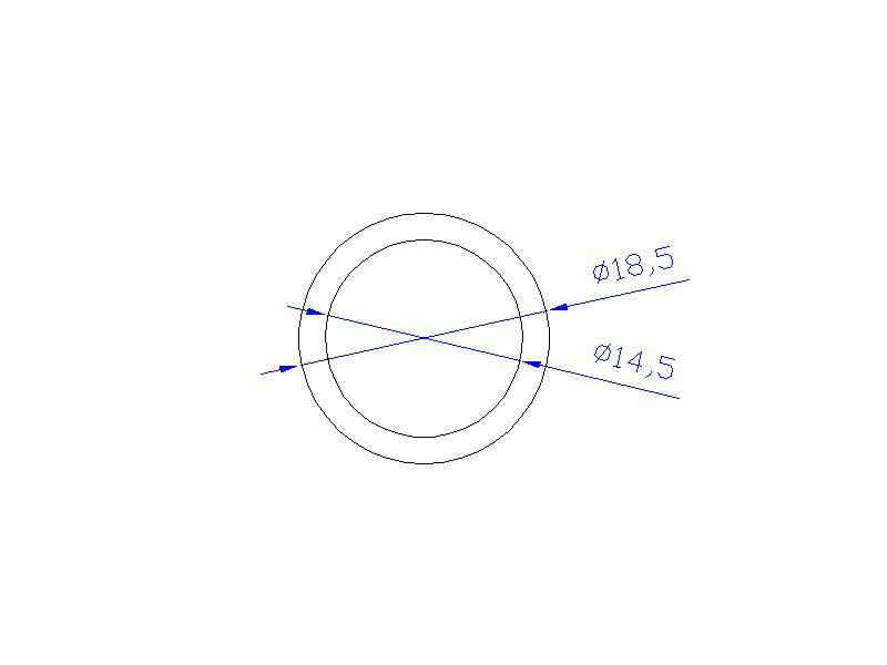 Perfil de Silicona TS5018,514,5 - formato tipo Tubo - forma de tubo