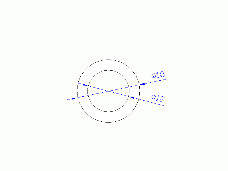 Perfil de Silicona TS501812 - formato tipo Tubo - forma de tubo