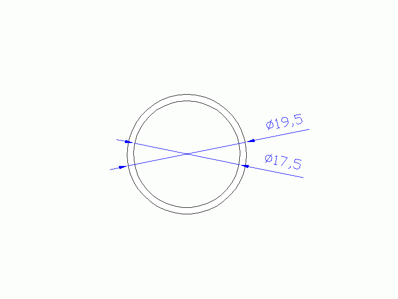 Perfil de Silicona TS5019,517,5 - formato tipo Tubo - forma de tubo