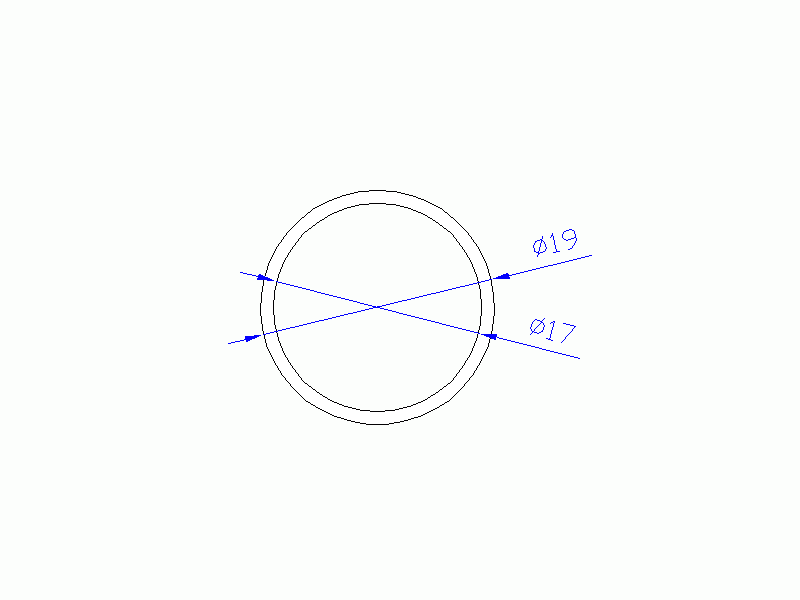 Perfil de Silicona TS501917 - formato tipo Tubo - forma de tubo