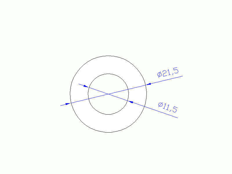 Perfil de Silicona TS5021,511,5 - formato tipo Tubo - forma de tubo