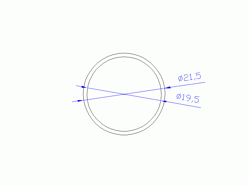 Perfil de Silicona TS5021,519,5 - formato tipo Tubo - forma de tubo